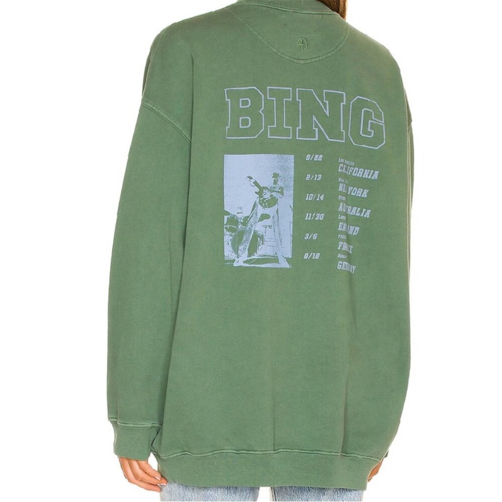 Anine Bing Green Cody Sweatshirt